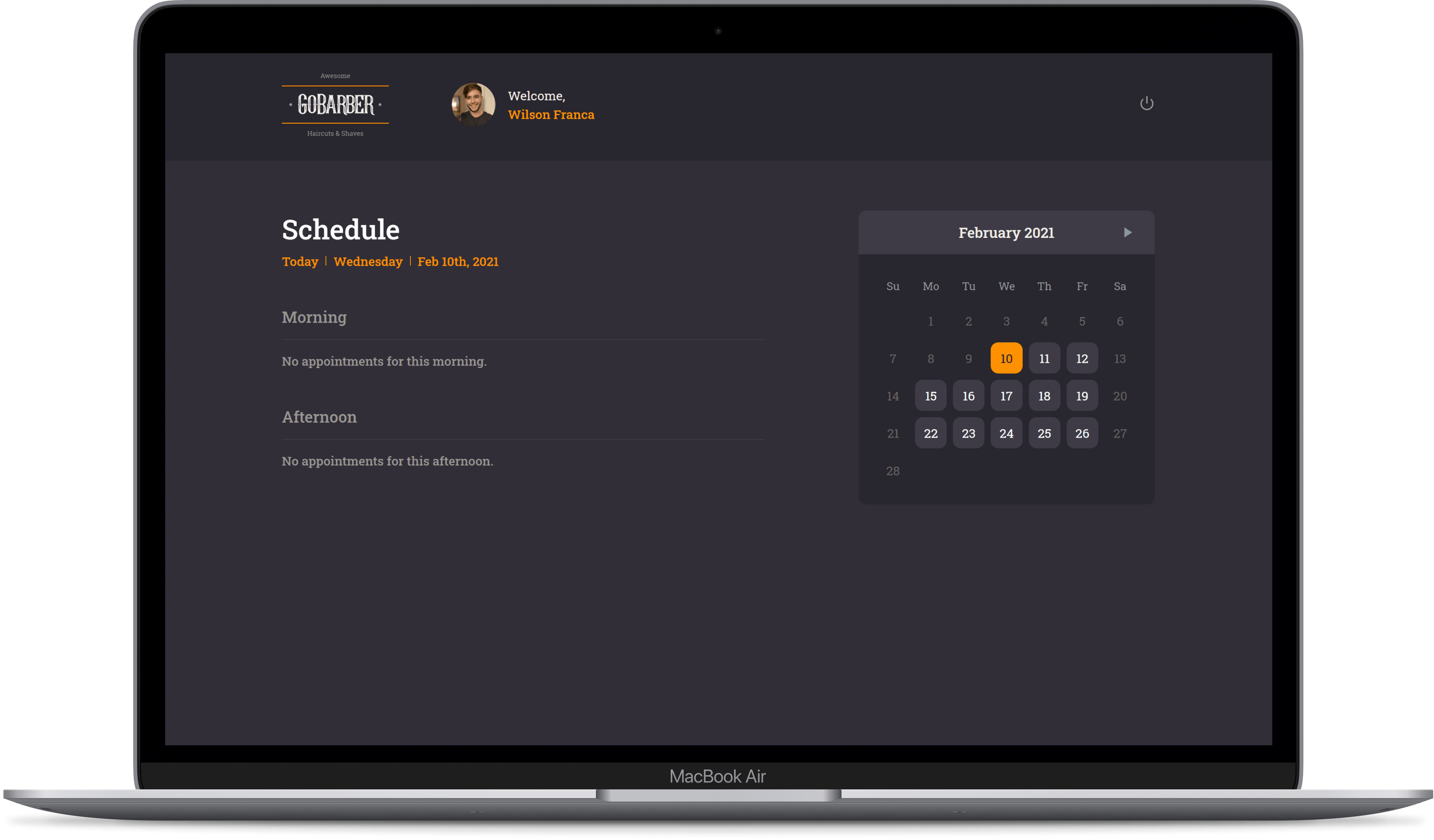 Dashboard Page