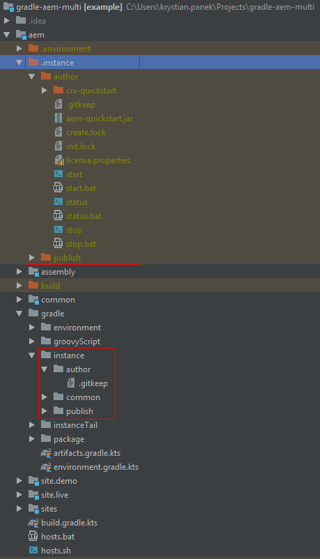 Instance file structure