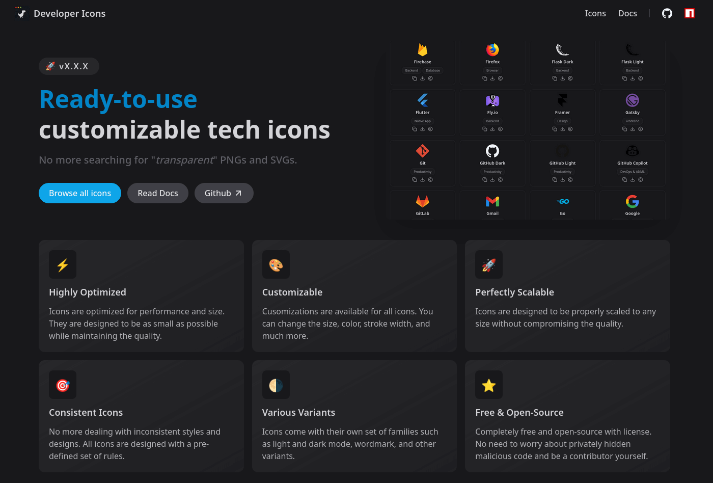 Developer Icons