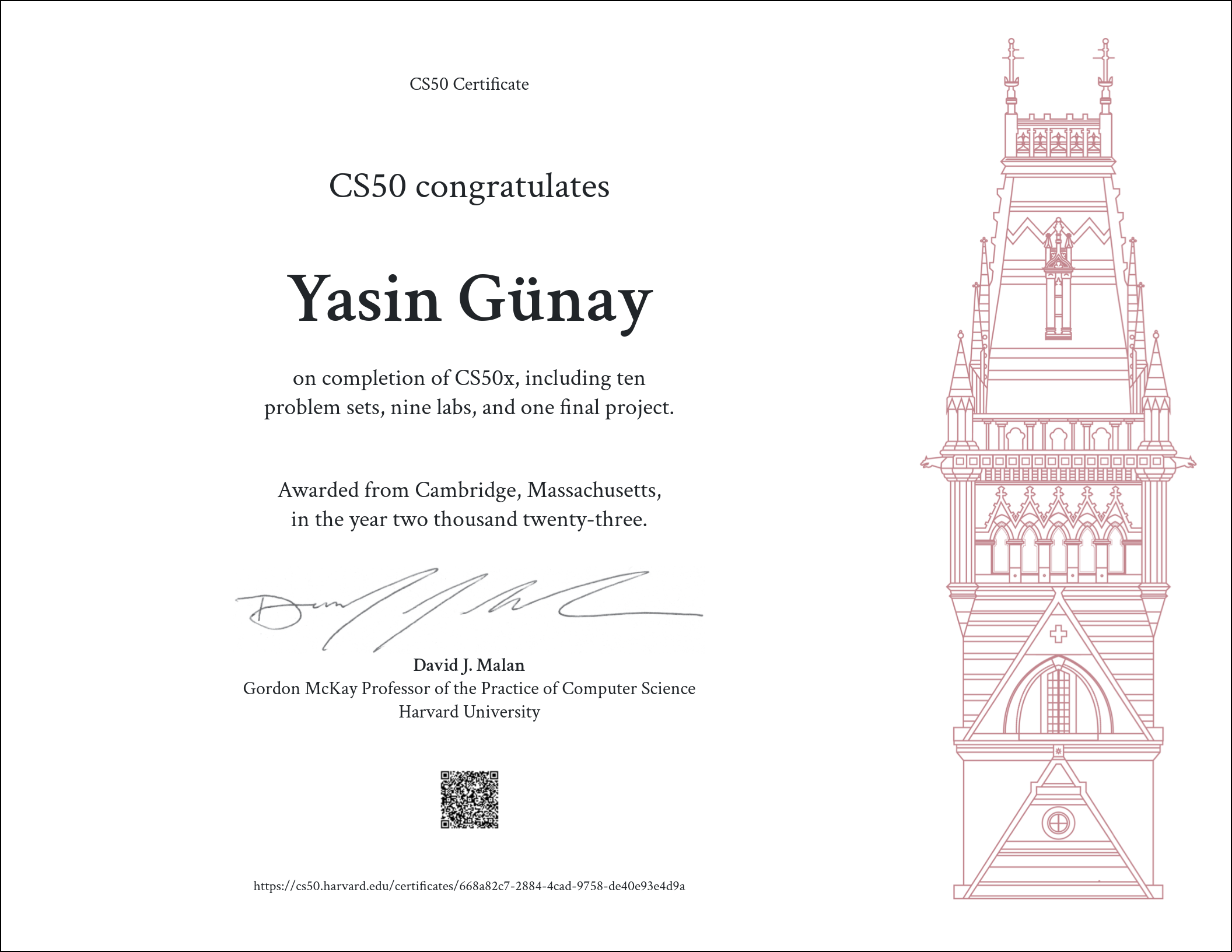 CS50Certificate!