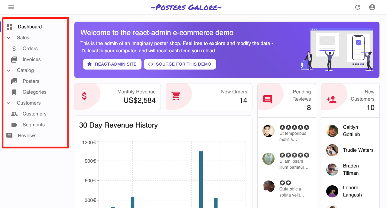 React Admin Demo