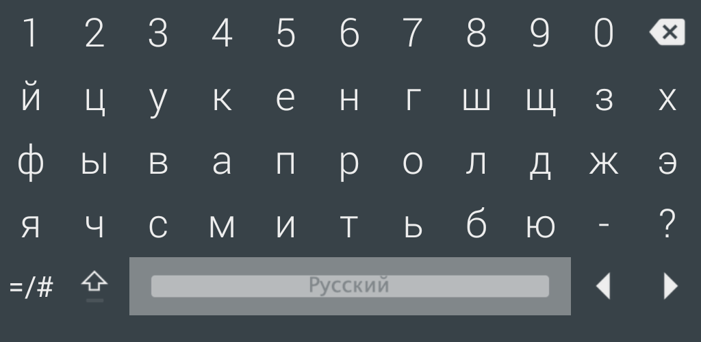 Screenshot of LeanKeyboard