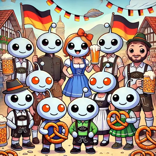 Reddit Aliens with Germany Theme