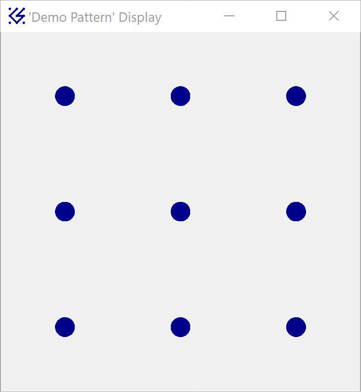 An animation of the plugin's display function to easily view an animated drawing of a stored pattern.