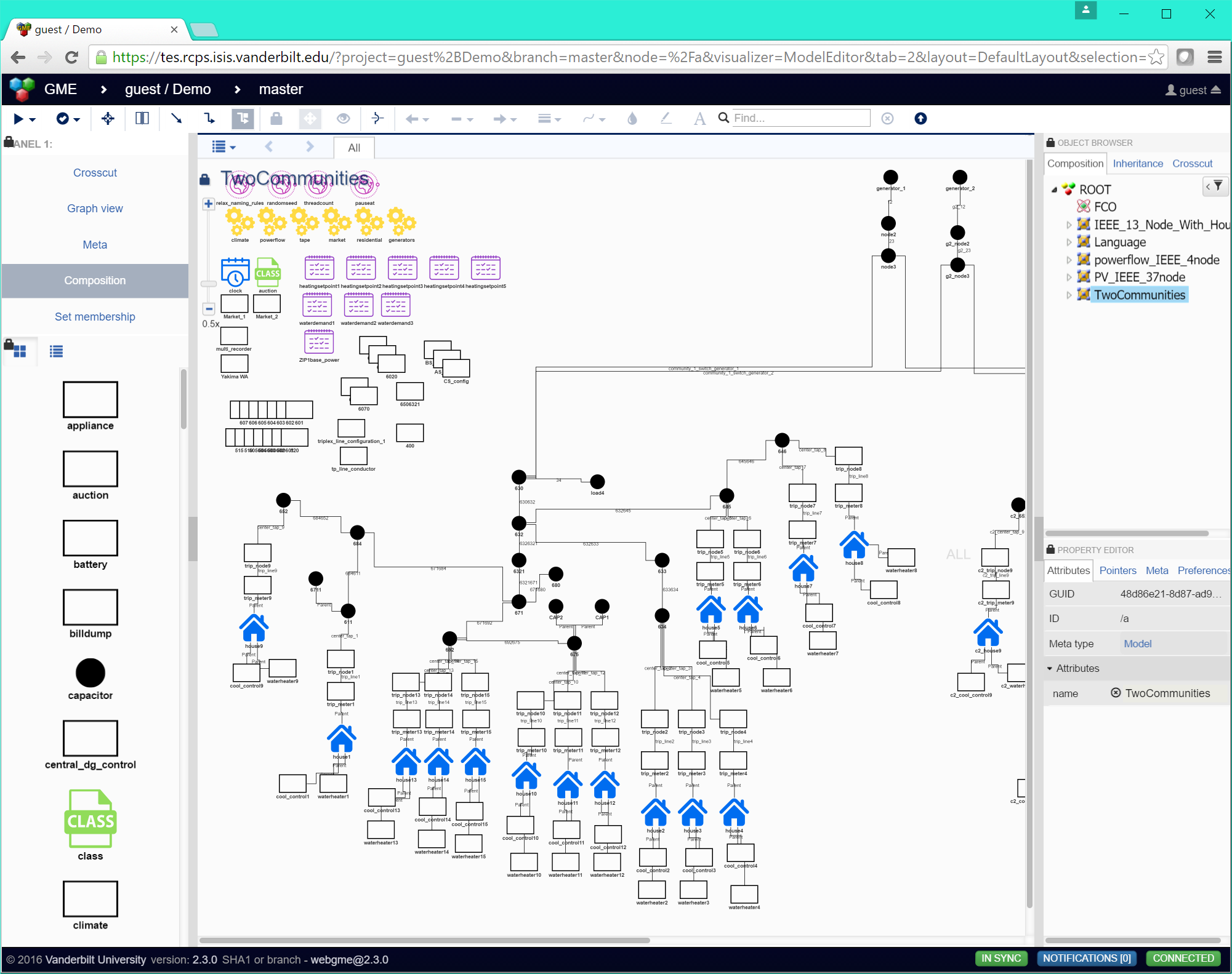 More complex Two Community model.